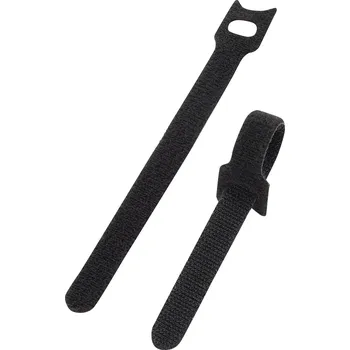 Zip Basetech STD-150 kabelový manažer na suchý zip ke spojování háčková a flaušová část (d x š) 150 mm x 13 mm černá 10 ks