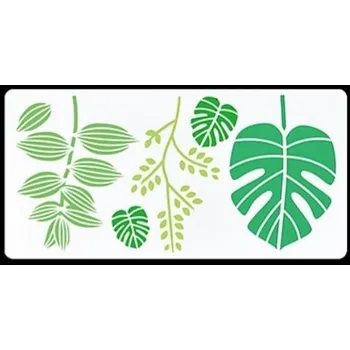 MyCreativ Plastová šablona, LISTY 4, 15x29,9 cm, 1ks