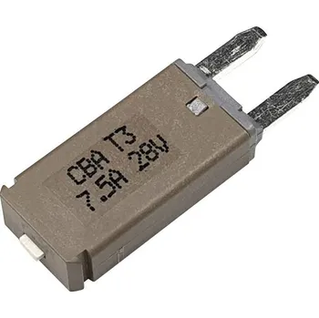 Autopojistky Hansor Circuit Breaker Mini, type 3. Manual Reset, 7,5ACBA3 Series 7,5A automatická plochá pojistka, 28 V, 7.5 A, 1 ks
