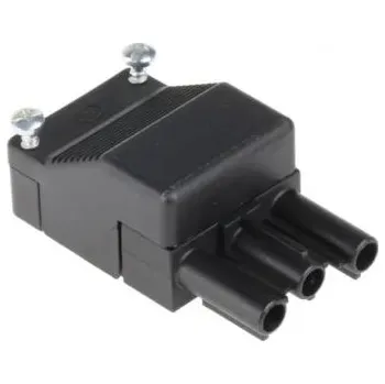 Elektrická zásuvka Konektor pro osvětlení, řada: ST18 barva Černá, Samec Zástrčka, 16A, 250 V AC