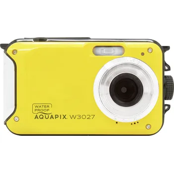 Digitální kompakt Easypix W3027-Y Wave Yellow digitální fotoaparát 30 Megapixel žlutá akumulátor, brašna stabilizace obrazu, Full HD videozáznam, s vestavěným bleskem, vodotěsný
