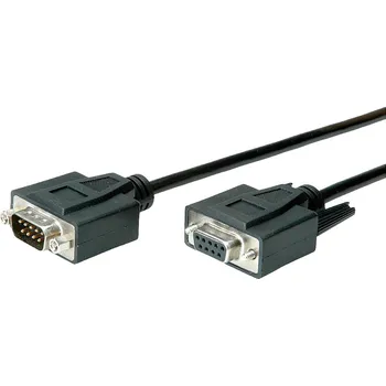 Prodlužovací kabel Value sériový kabel [1x D-SUB zástrčka 9pólová - 1x D-SUB zásuvka 9pólová], 1.00 m, černá