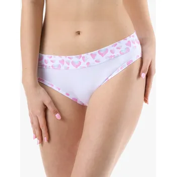 Dámské oblečení Gina Dámské bokové kalhotky se širokým bokem 16184P Bílá-cukrová 42-44