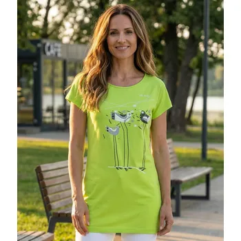 Dámské tričko Dámské prodloužené triko ALTISPORT CARRYOVER ALW043123 LIMETKOVÁ S