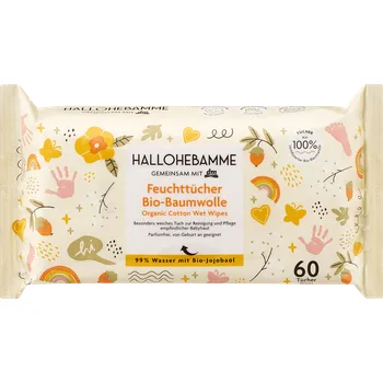 HALLOHEBAMME vlhčené ubrousky z bio bavlny