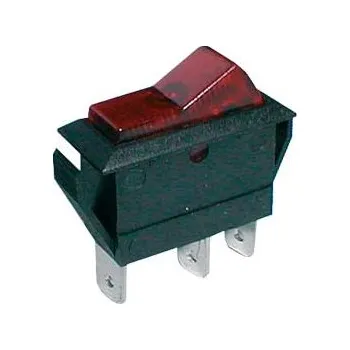 vypínač Tipa Přepínač kolébkový 2pol./3pin ON-OFF 20A/12VDC pros. červený