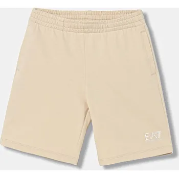 Chlapecké kraťasy Dětské bavlněné šortky EA7 Emporio Armani 7B000026.AF10380 béžová 80X, vel. 128