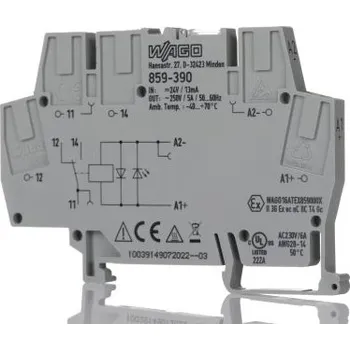 Relé Relé rozhraní 24V dc SPDT Lišta DIN 5A 250V ac 859 250V ac