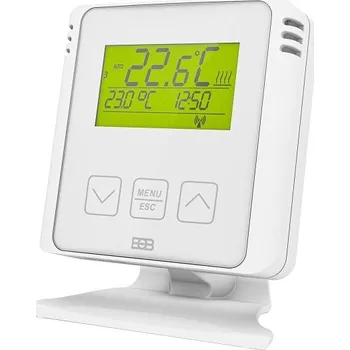 ELEKTROBOCK Bezdrátový termostat (vysílač) BT730, který podle požadované teploty v místnosti ovládá přijímací jednotku BT001, BT002, BT002A, BT003, BT005 nebo PH-BP1-P9, která spíná připojené topné zařízení.