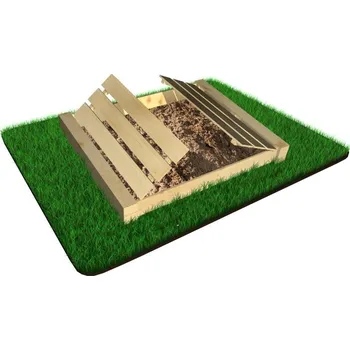 Pískoviště PÍSKOVIŠTĚ Monkey's Home Bety 150 s prkenným víkem impregnované