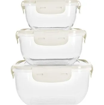 Dóza na potraviny EXCELLENT HOUSEWARE Dóza na potraviny 3 ks béžová KO-024001550bezo