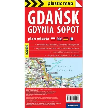 Literární cestopis Plastic map Gdańsk Gdynia Sopot 1:26 000 w.2023 - praca zbiorowa