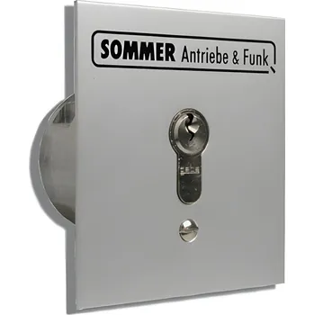 Dálkový ovladač vrat klíčový spínač pod omítku Sommer - 1-pólový, s cylindrickou vložkou