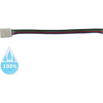 LED páska Tipa Konektor nepájivý pro RGB LED pásky 5050 30,60LED/m o šířce 10mm s vodičem, voděodolný IP68