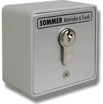 Dálkový ovladač vrat klíčový spínač na omítku Sommer - 1-pólový, s cylindrickou vložkou