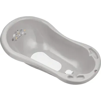 koupací vanička Dětská vanička Zebra s výpustem a protiskluzovou podložkou, 100 cm - šedá