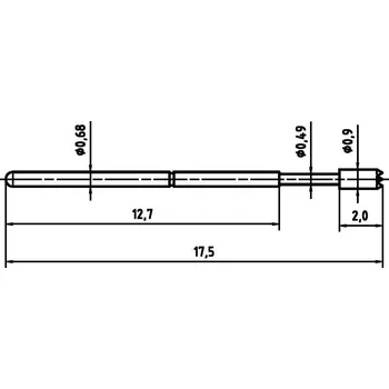 PTR Hartmann 1007-C-0.7N-AU-0.9C přesný testovací hrot