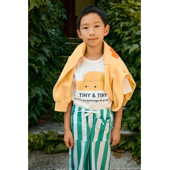 Chlapecké tričko Dětské bavlněné tričko Tinycottons TINY HAT GRAPHIC TEE SS26.036 bílá 00X, vel. 104
