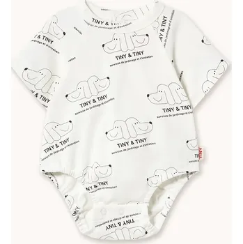 Kojenecký body Bavlněné kojenecké body Tinycottons TINY & TINY KNITTED BODY SS26.009 bílá 00X, vel. 86