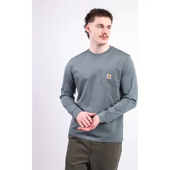 Pánské tričko Carhartt WIP L/S Pocket T-Shirt Velvet Green M