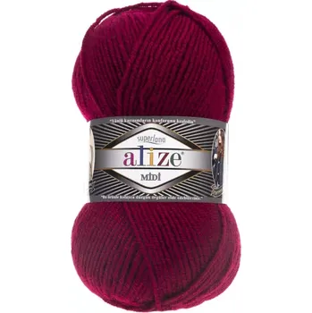 Superlana Midi - 390 tmavá červená