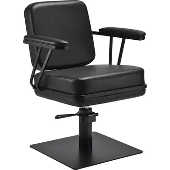 Kadeřnické křeslo Kadeřnické křeslo MADRID - černé s černou hranatou podstavou