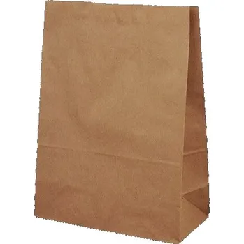 Nákupní taška Papírové sáčky kupecké - bez ucha hnědé 140x80x340 mm