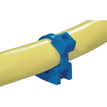 Stahovací páska HellermannTyton KR6G5-E/TFE-BU úchytka šroubovací, nýtování 151-00653 Průměr kabelového svazku (rozsah) 6.40 mm (max) 1 ks