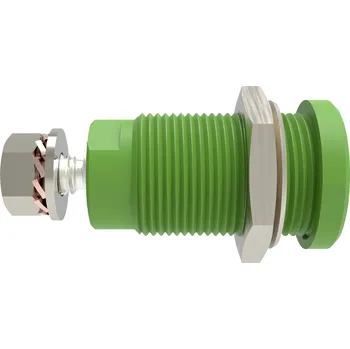 Elektrická zásuvka Schützinger DI SEB 9424 Ni / GN bezpečnostní vestavná zásuvka 4 mm Rovná zelená 1 ks