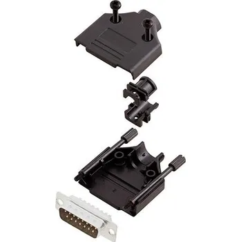 TRU COMPONENTS TCDTPKP15DBPK 7708716 sada D-SUB kolíkové lišty 180 ° Pólů: 15 pájecí kalíšek 1 ks