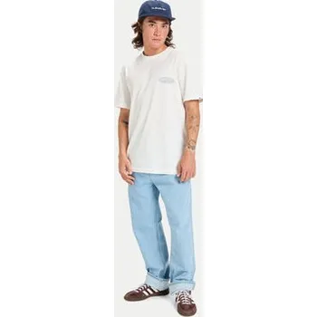 Pánské tričko Quiksilver T-Shirt Evo Border Lines EQYZT08191 Bílá Regular Fit M