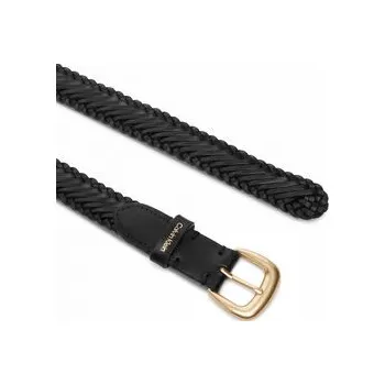 Opasek Dámský pásek Calvin Klein Braided Logo Buckle 25Mm LV04F7087G Černá 100