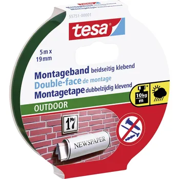 Izolační páska tesa OUTDOOR 55751-00001-03 montážní páska tesa® POWERBOND černá (d x š) 5 m x 19 mm 1 ks