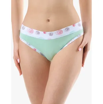 Dámské oblečení Gina Dámské bokové kalhotky se širokým bokem 16182P agua-bílá 42-44