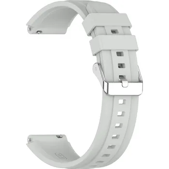Příslušenství k fitness náramku Techsuit - Řemínek na hodinky 18 mm (W075) - Huawei Watch GT 4 (41 mm)/W1/Honor Watch S1/Garmin Venu 2S/Vivoactive 4S - šedý