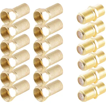 Elektrická zásuvka Shiverpeaks BS15-300014 Sada F spojek Pozlacený Připojení kabelu: F zástrčka, F zásuvka, F zástrčka Průměr lanka: 6.7 mm 1 sada