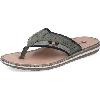 Pánská móda Pánské žabky RIEKER 21084-54 zelená S6 41