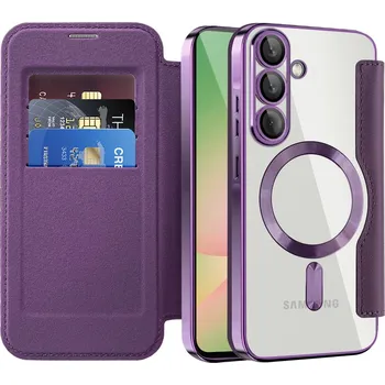 Pouzdro na mobilní telefon Techsuit - Pouzdro SmartMag Book - Samsung Galaxy A56 5G - fialové