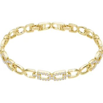 Náramek biju Pozlacený náramek spojená zrna s drobnými zirkony 2352