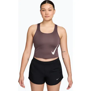 Dámské tričko Dámské běžecké tričko Nike Swoosh Run Dri-Fit tattoo/black/white