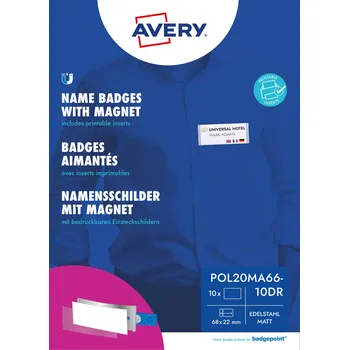 Kotouček do pokladny a tiskárny štítků Avery-Zweckform POL20MA66-10DR štítek se jménem (š x v) 68 mm x 22 mm 10 ks