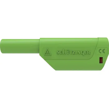 Krokosvorka Schützinger DI SFK 8500 L Ni / AS / GN bezpečnostní banánek 4 mm Rovná Ø pin: 4 mm zelená 1 ks