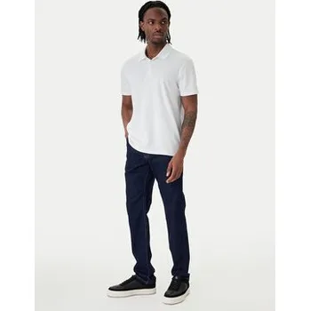 Pánské tričko Calvin Klein Polokošile Birdseye LV04LF208G Bílá Regular Fit L