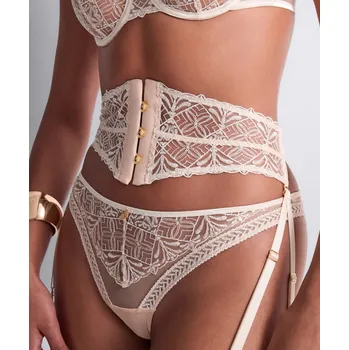 Souprava dámského spodního prádla Podvazkový pás AUBADE (6C52-30), Barva světle tělová, Velikost M