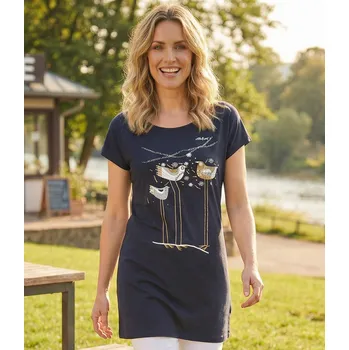 Dámské tričko Dámské prodloužené triko ALTISPORT CARRYOVER ALW043123 NÁMOŘNÍ MODRÁ/ZLATÁ XS