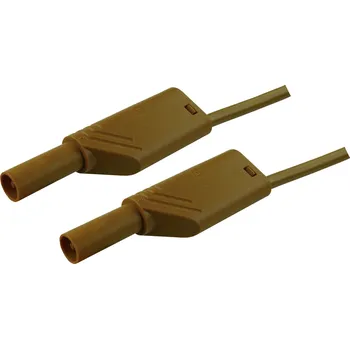 Měřicí kabel Hirschmann Test a Measurement MLS WS 200/2,5 bezpečnostní měřicí kabely lamelová zástrčka 4 mm lamelová zástrčka 4 mm 2.00 m hnědá 1 ks