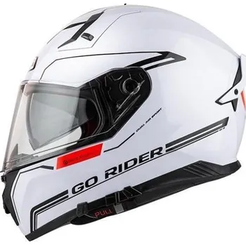 Helma na motorku Motocyklová integrální přilba NZI GO Rider Solid bílá Velikost: M