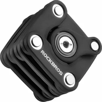 Zámek na kolo RockBros Skládací zámek na kolo s klíčem - černý Skládací zámek na kolo s klíčem - černý