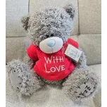 Plyšový medvídek Me to you v červeném tričku With Love, 20cm
