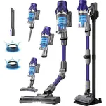 TESLA PureStar E50 PowerDock bezdrátový tyčový vysavač 2v1 šedý/fialový